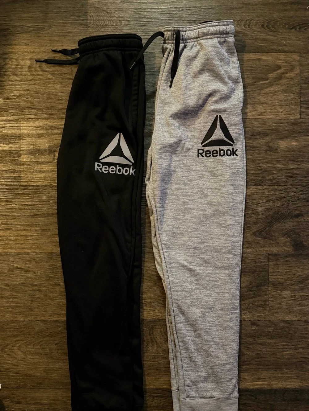 2 Pairs of Reebok Bigs Kids' Jogger Sweatpants Black & Light Gray Size XXL (18)